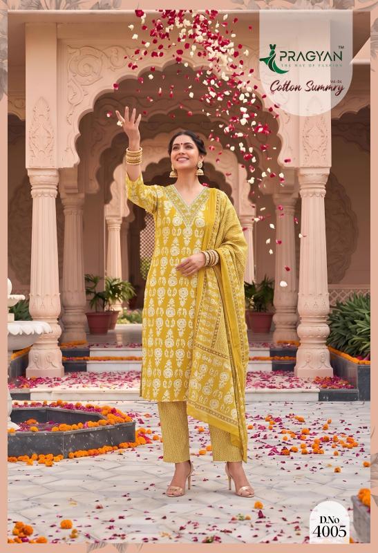 PragyanTM cotton summry vol 4 wholesaler kurti and dress material hyderabad